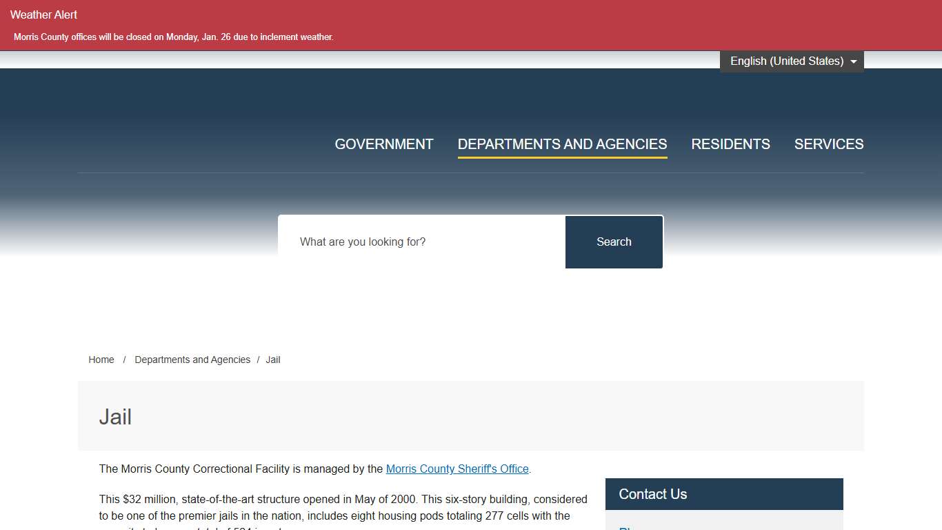 Jail – Morris County, NJ
